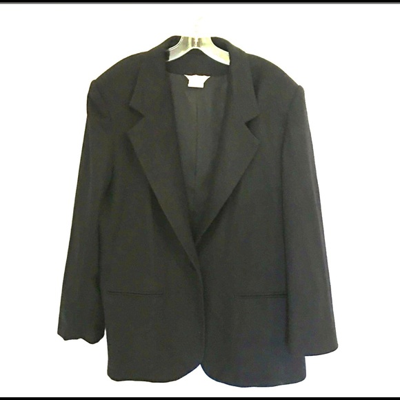 Vintage Black Wool Blazer - Picture 1 of 7